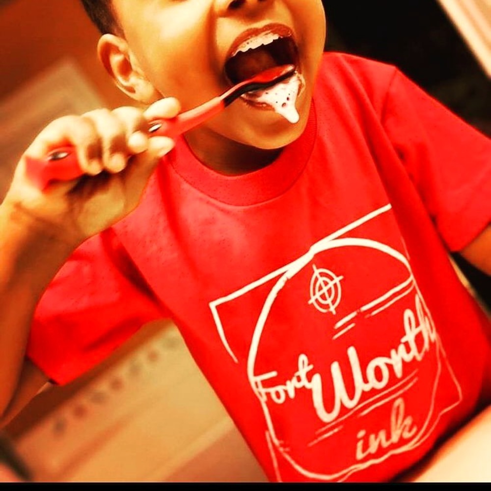 We make custom shirts with your kids school and name and sport number.
